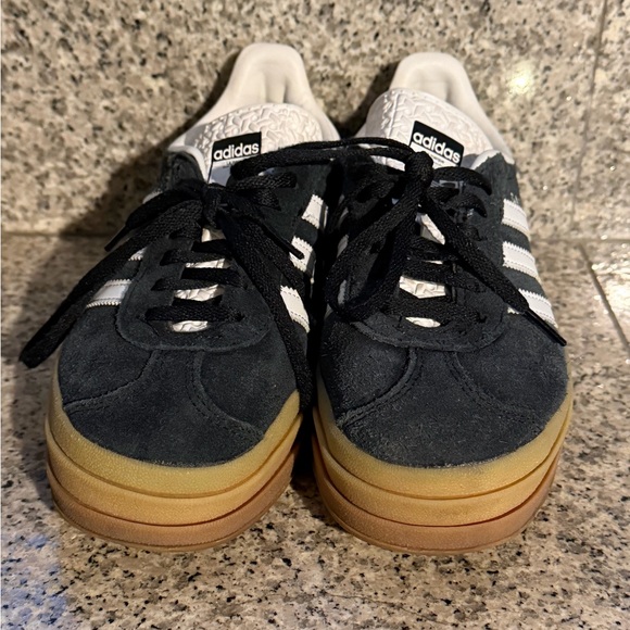 Adidas Gazelle Platform Black and White Sneakers - Picture 7 of 7